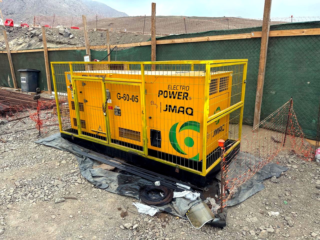 Grupo electrógeno G-60-05 instalado en faena de montaña